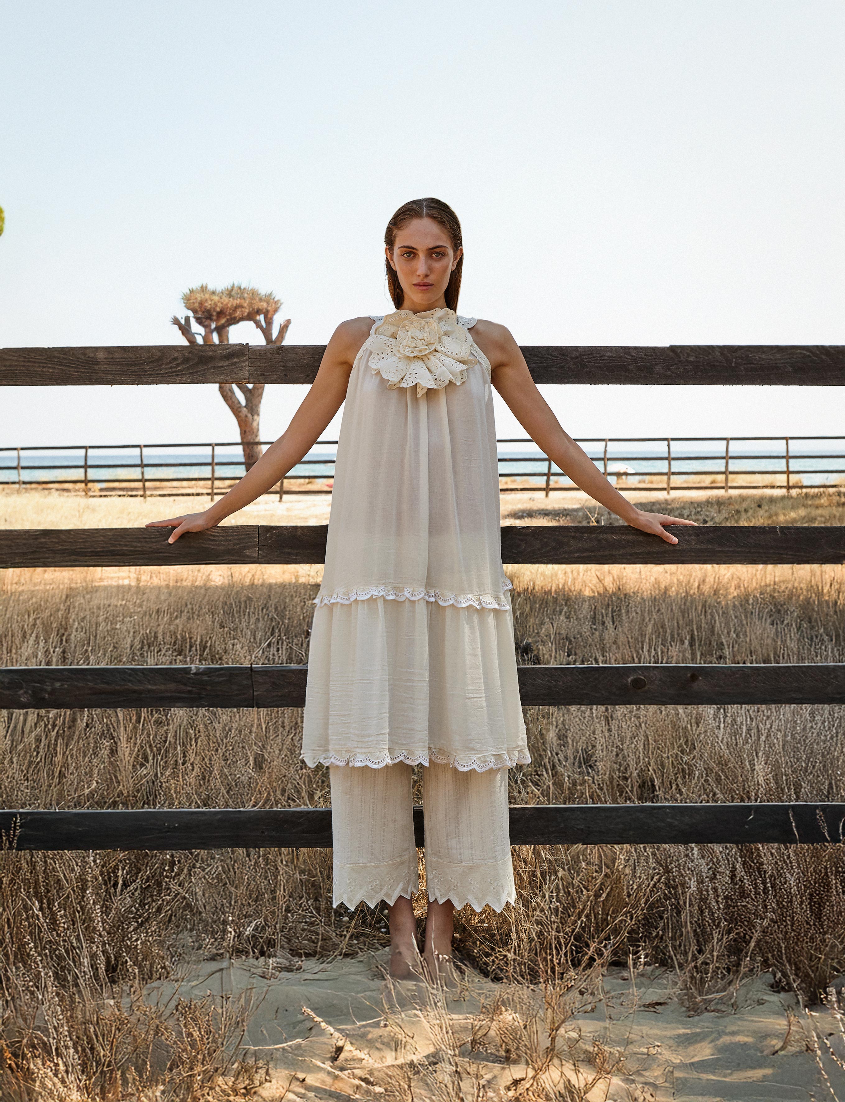 oriana midi dress GABRIELA HEARST Oriana gathered linen midi dress