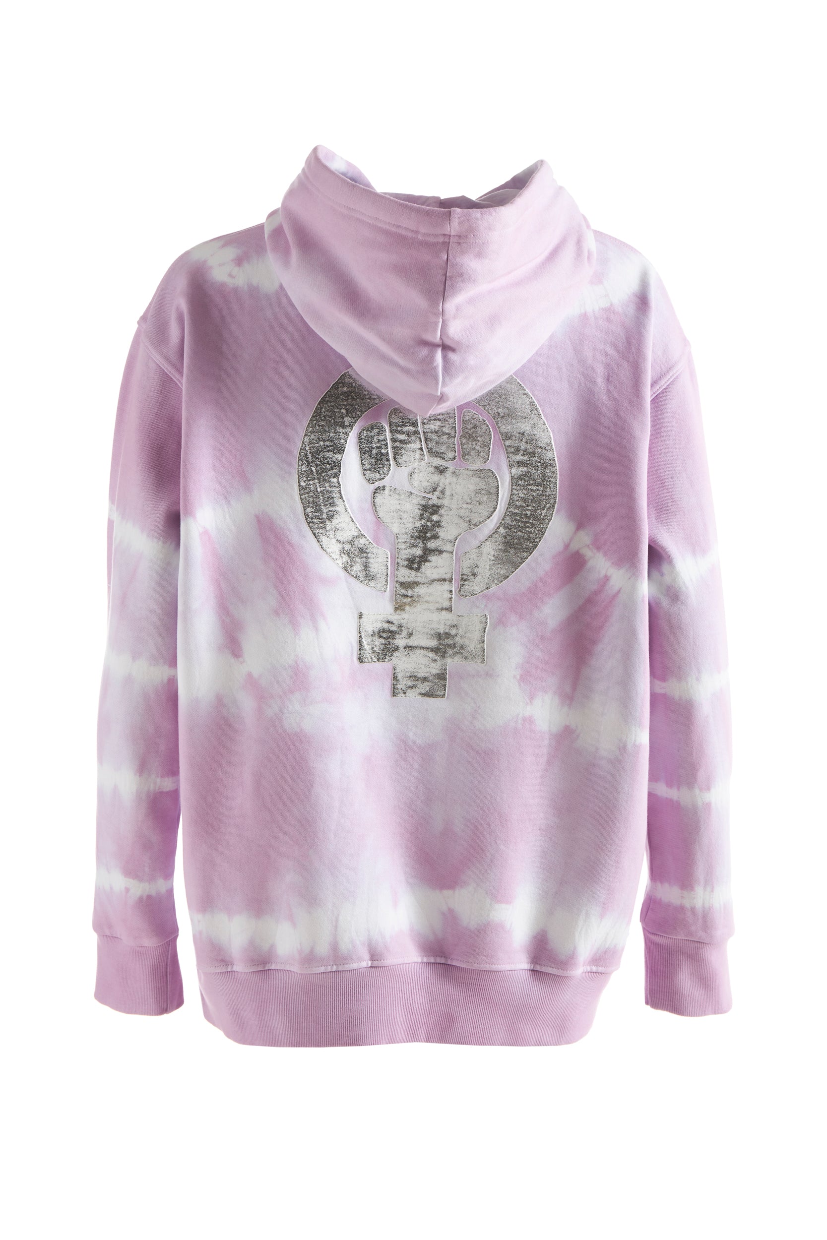 Women's Day Tie-Dye Cotton Hoodie Lilac