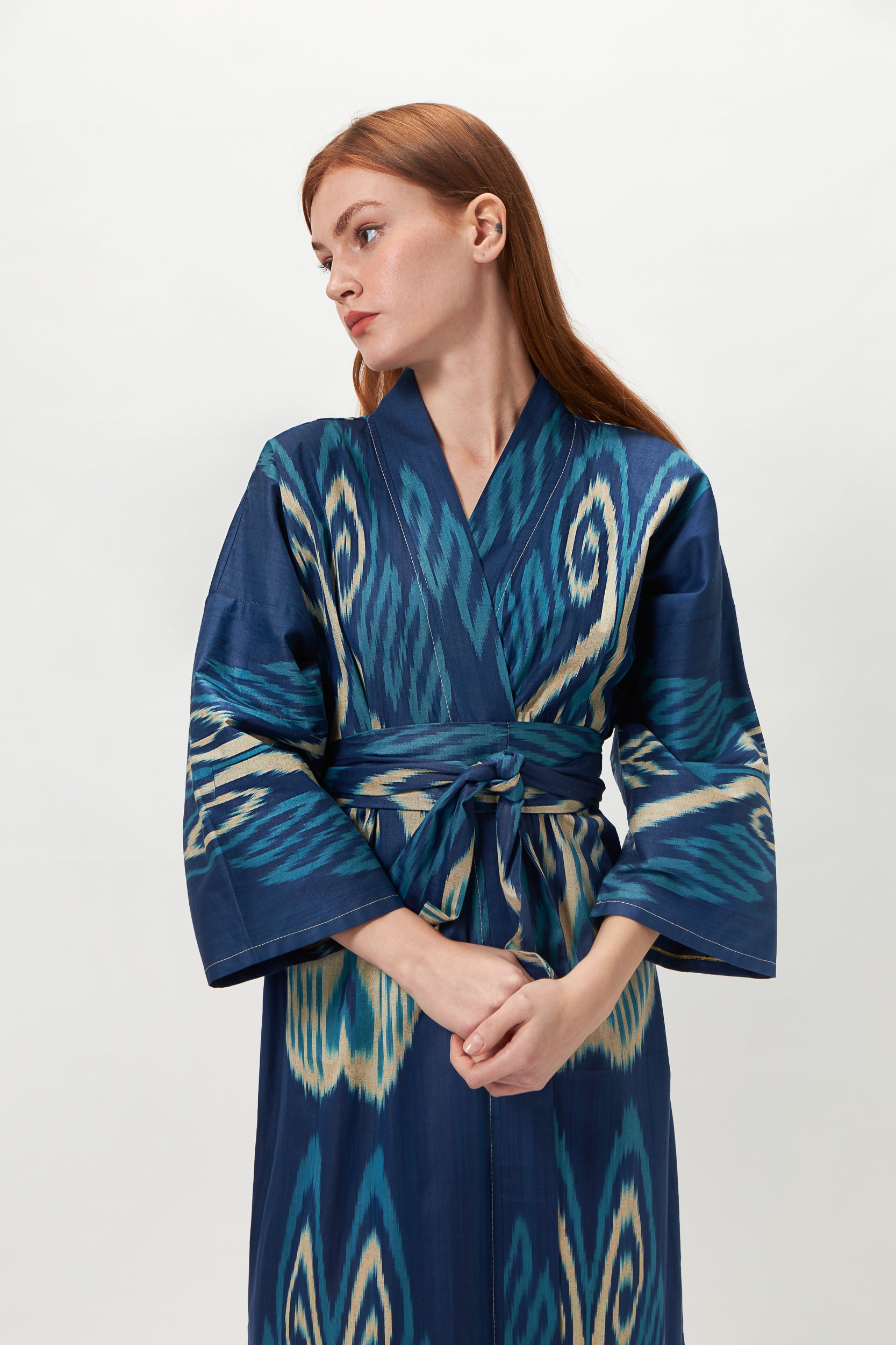 MISHA ONE OF A KIND IKAT MAXI KIMONO
