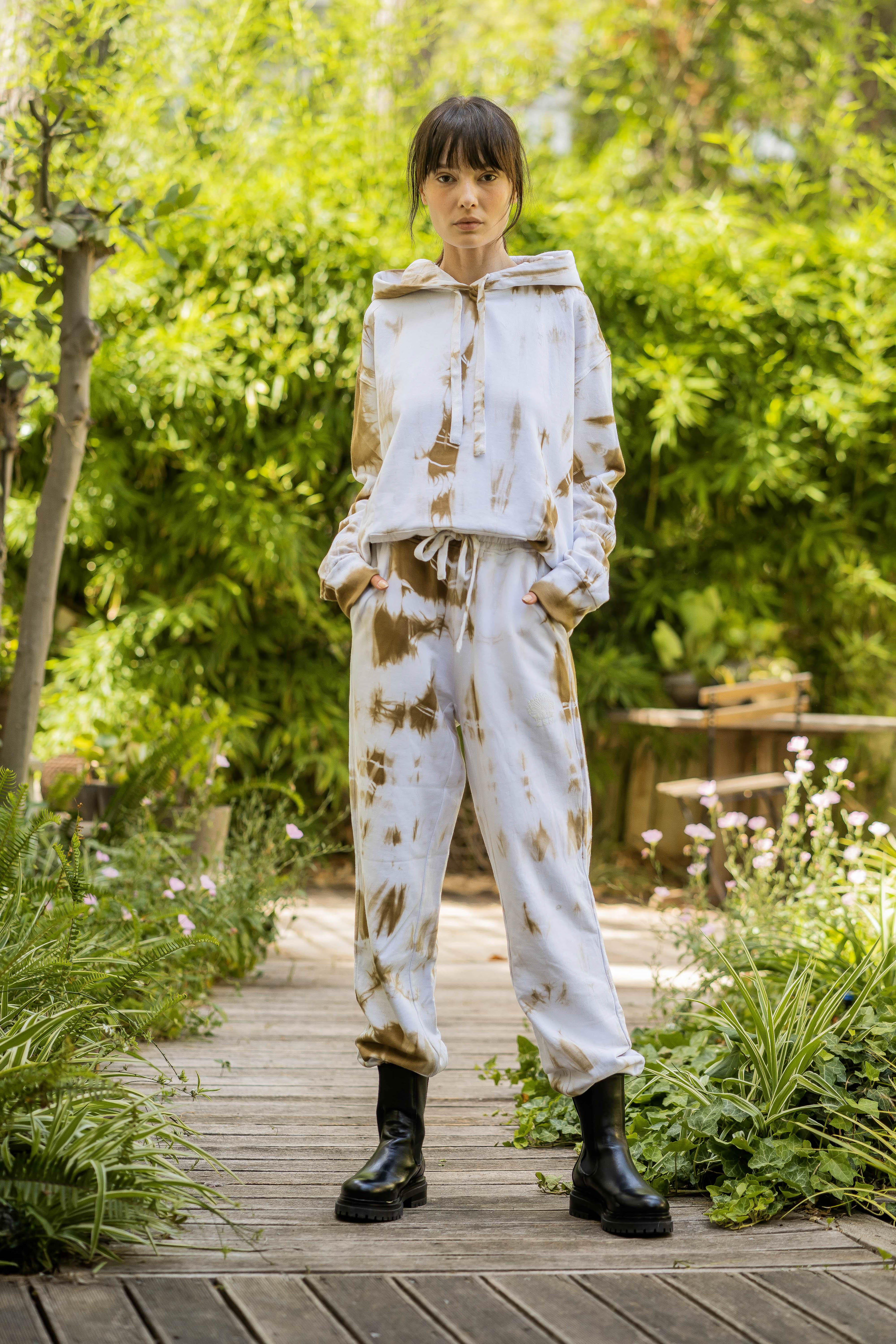 Tie-Dye Cotton Pants Sand