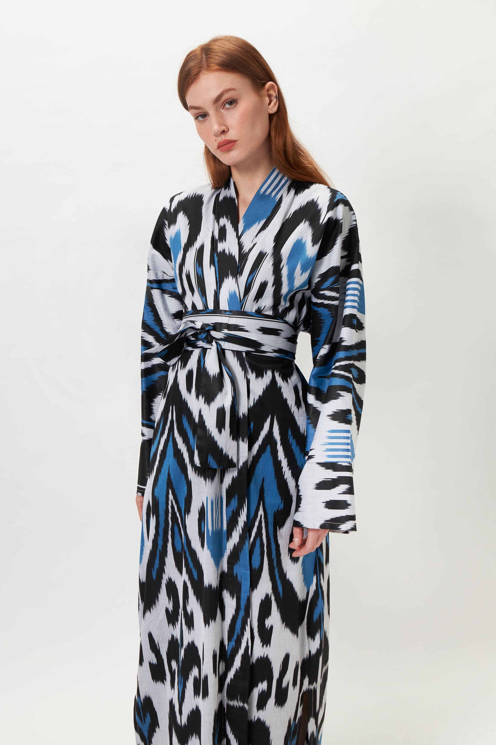 NOELLE ONE OF A KIND IKAT MAXI KIMONO