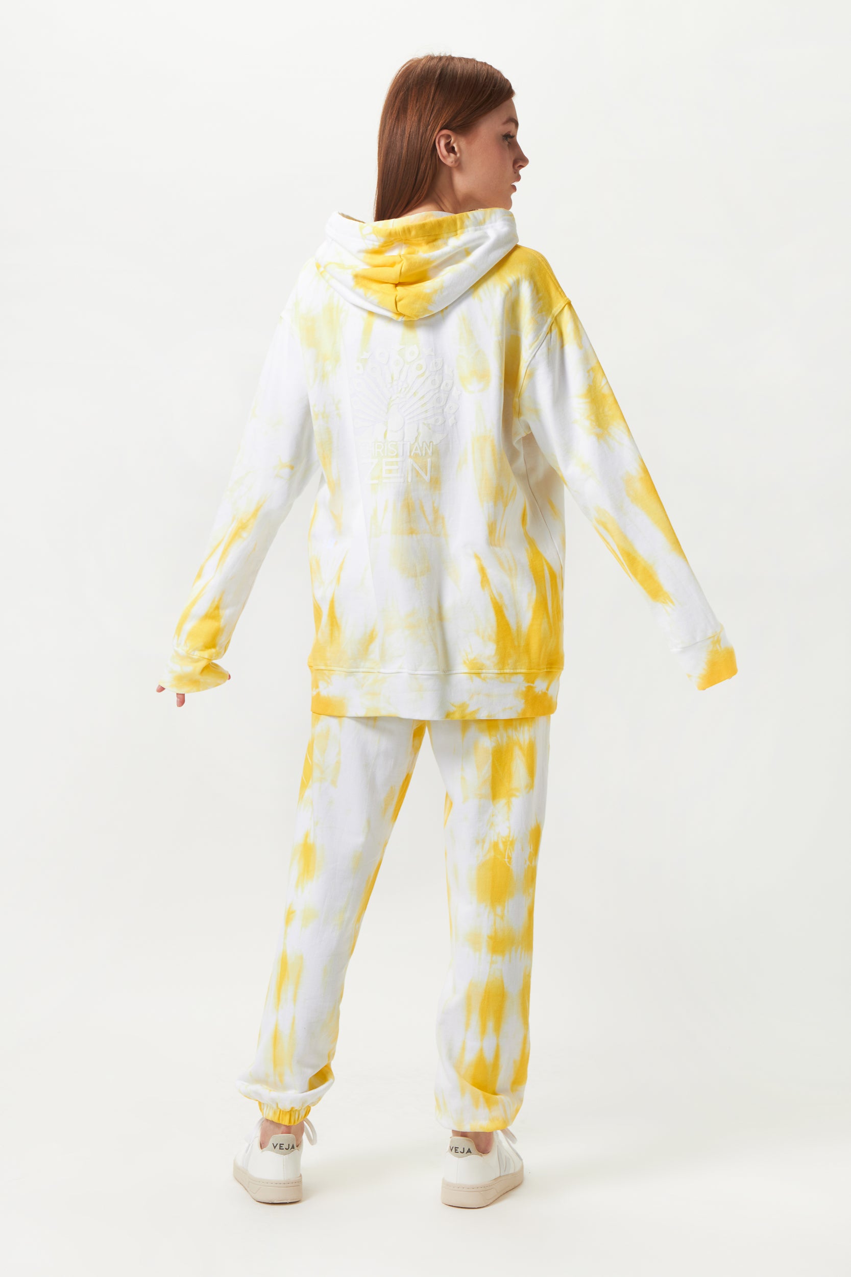 Tie-Dye Cotton Pants Yellow