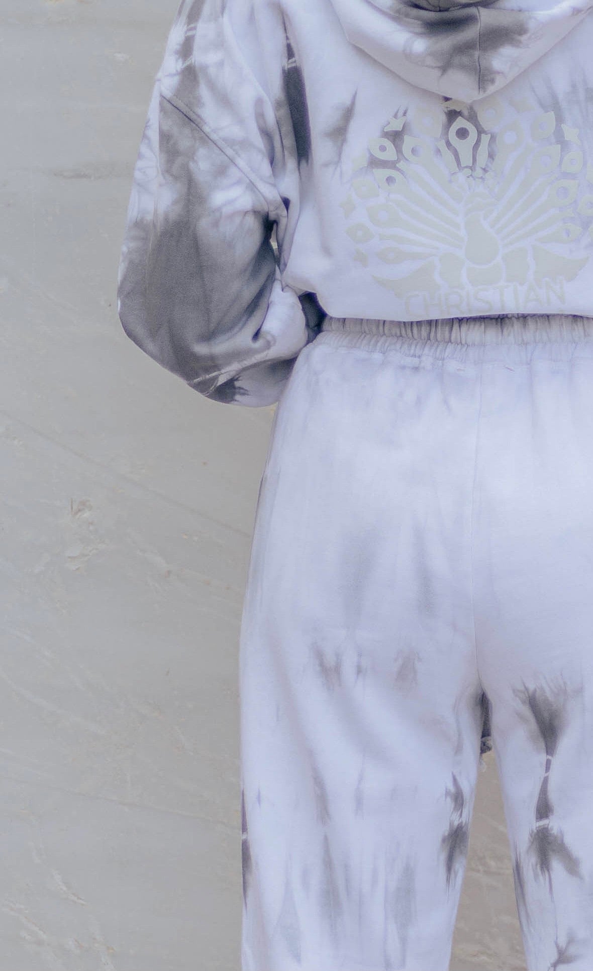 Tie-Dye Cotton Pants Grey
