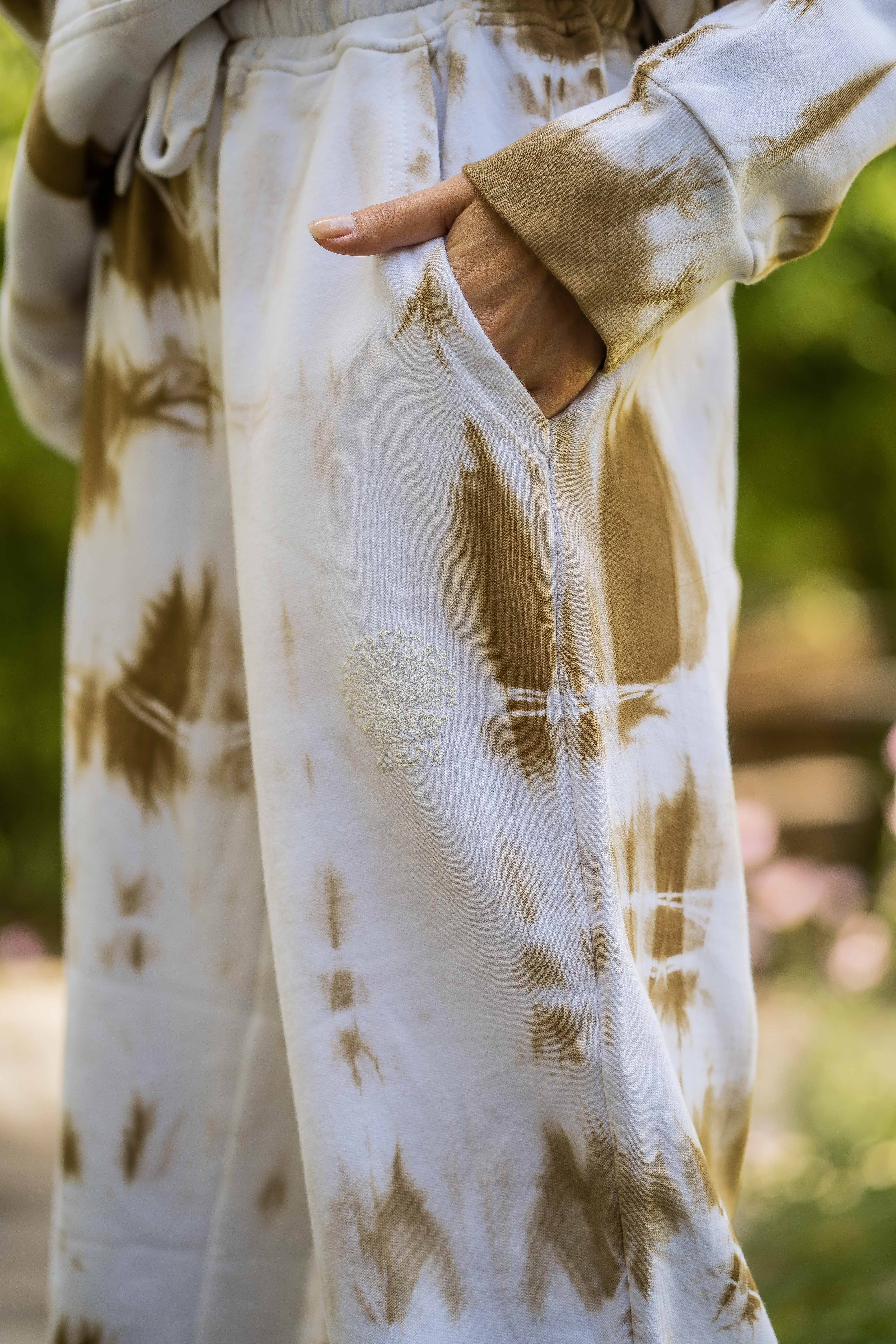 Tie-Dye Cotton Pants Sand
