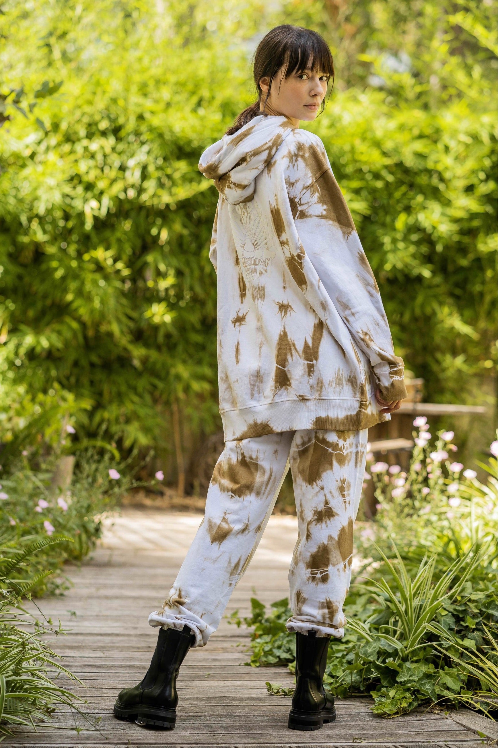 Tie-Dye Cotton Pants Sand