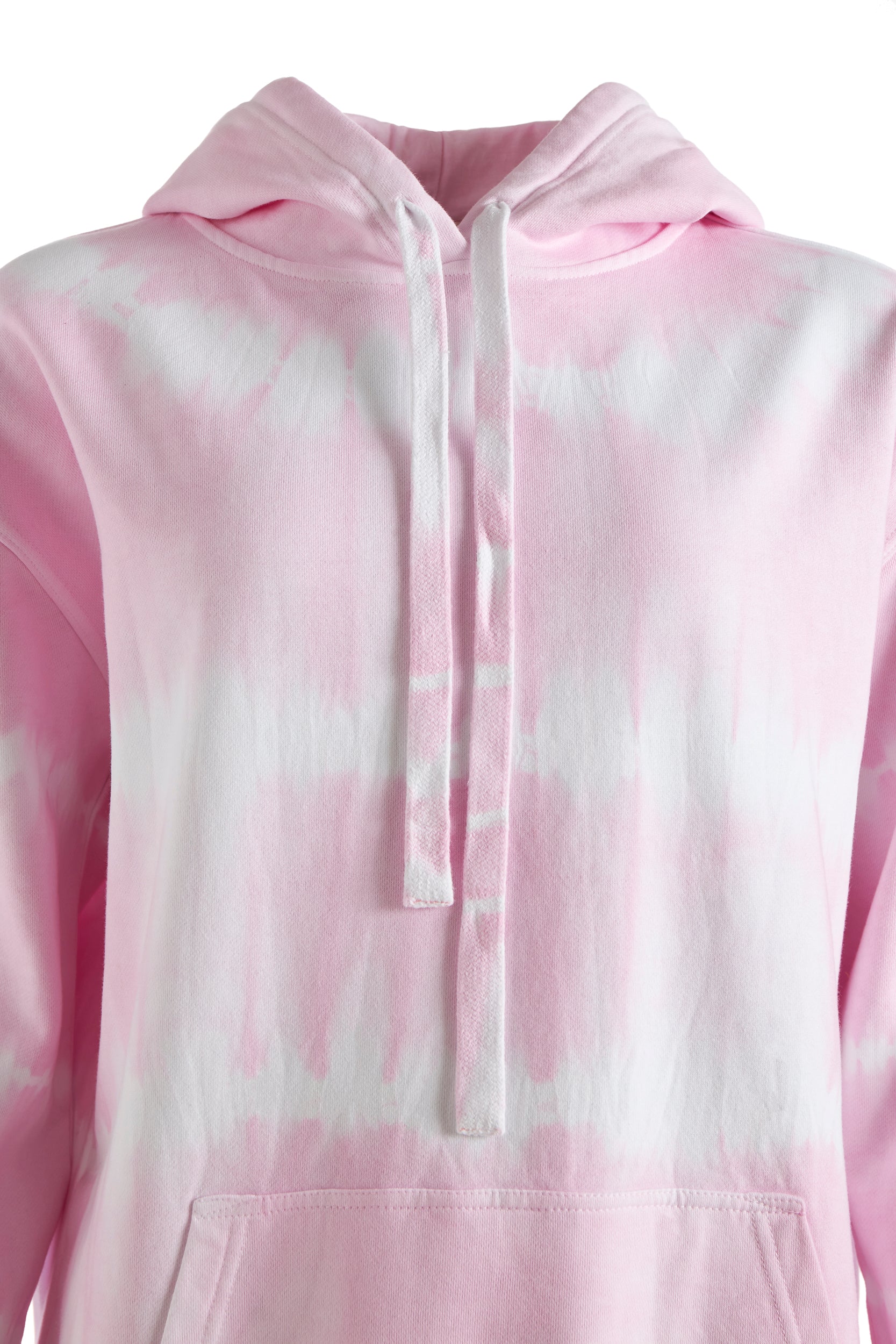 Women's Day Tie-Dye Cotton Hoodie Baby Pink