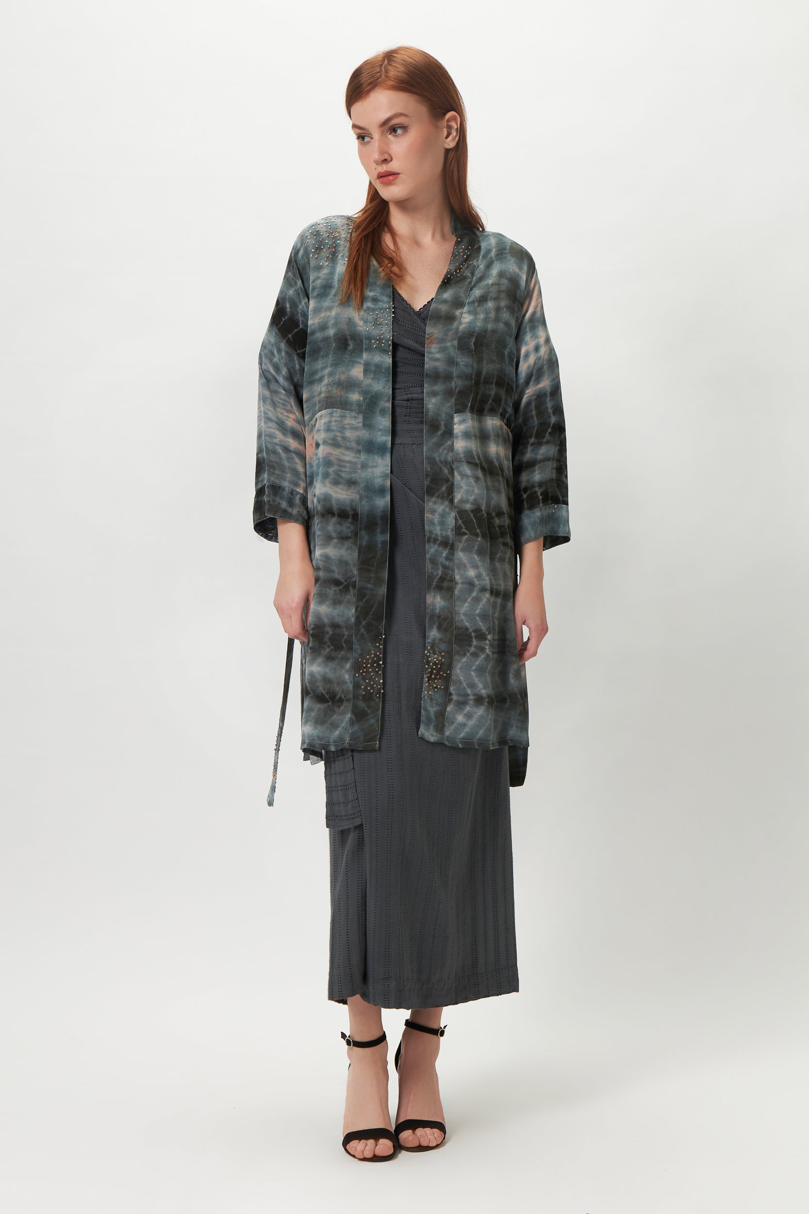 ZOE UPCYCLED SILK MINI KIMONO
