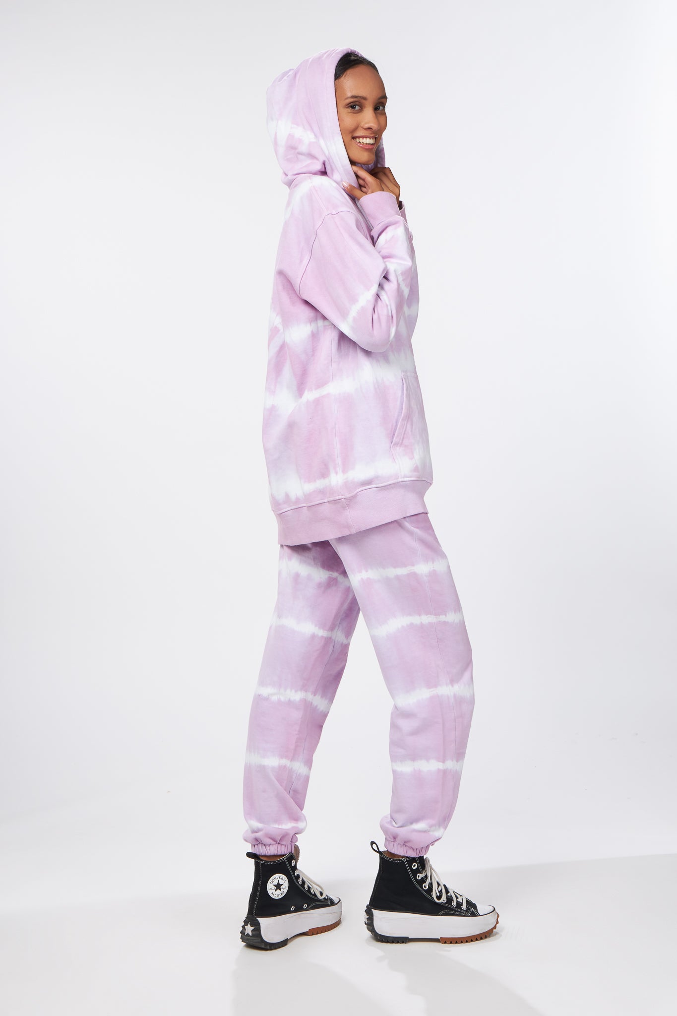 Women's Day Tie-Dye Cotton Pants Lilac