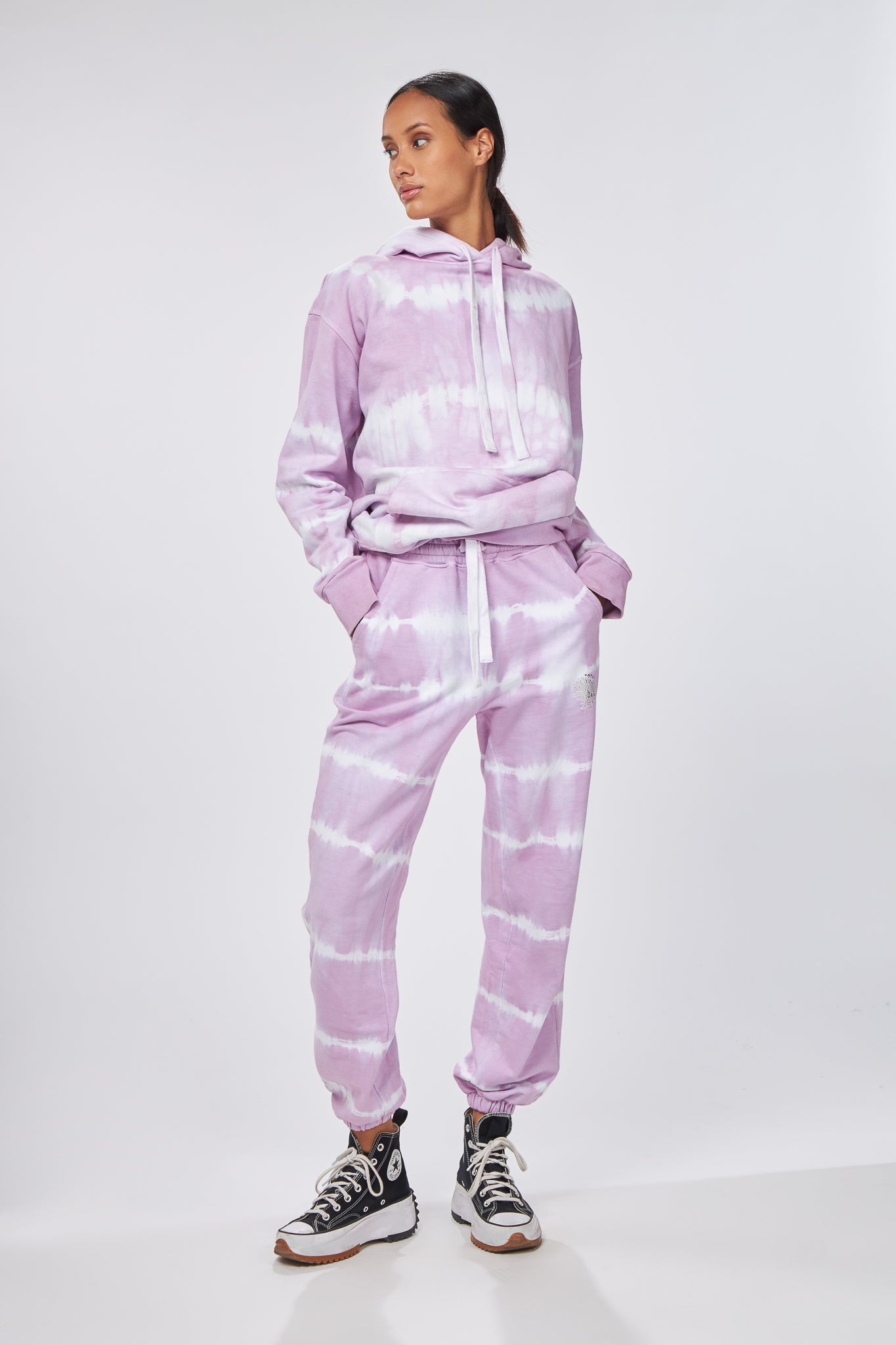 Women's Day Tie-Dye Cotton Pants Lilac