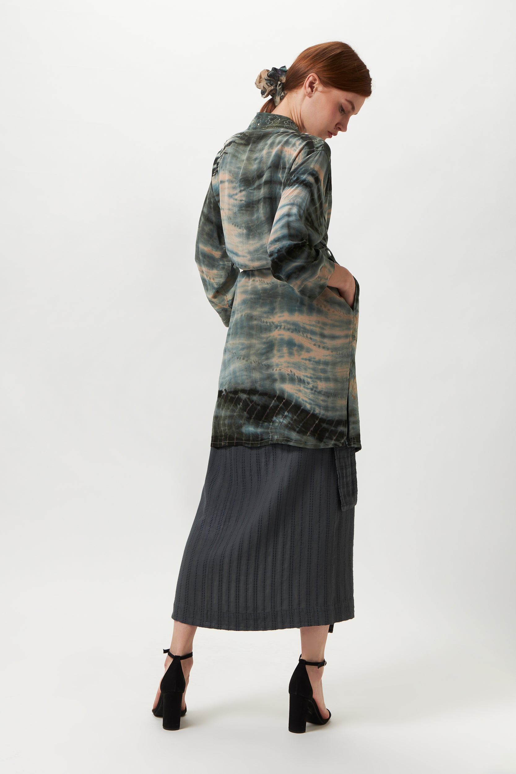 MILO UPCYCLED SILK MINI KIMONO