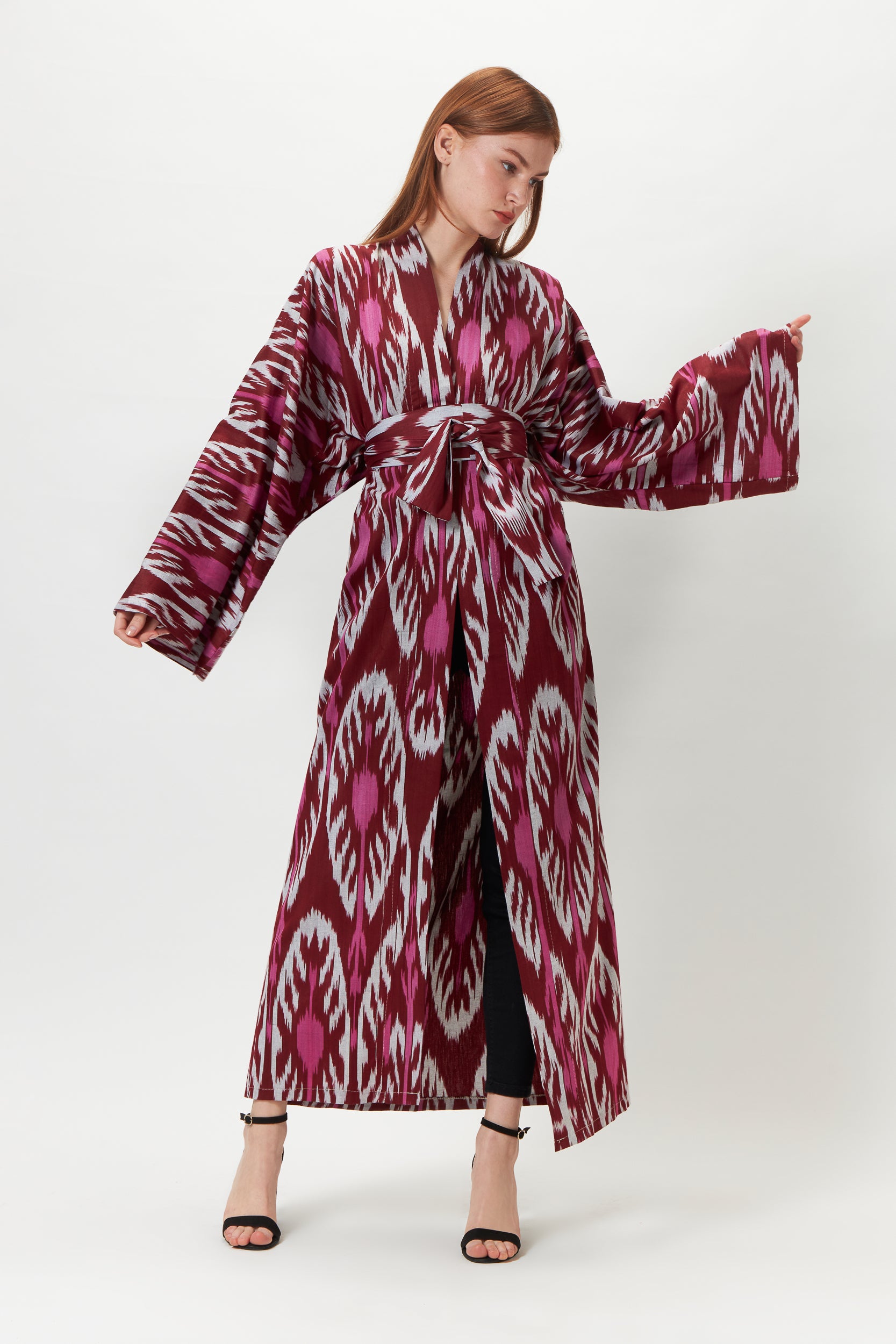 BRIGITTE ONE OF A KIND IKAT MAXI KIMONO