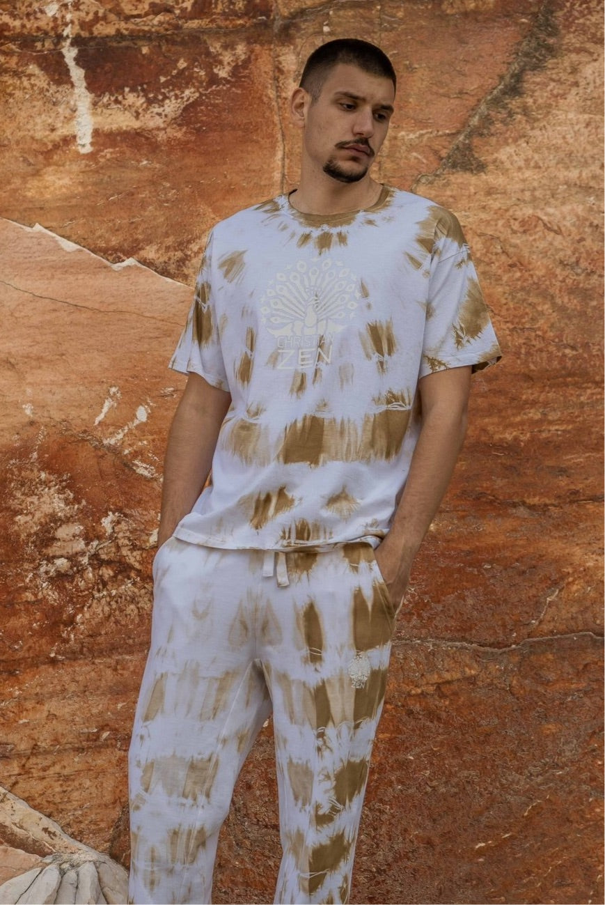 Tie-Dye Cotton Pants Sand