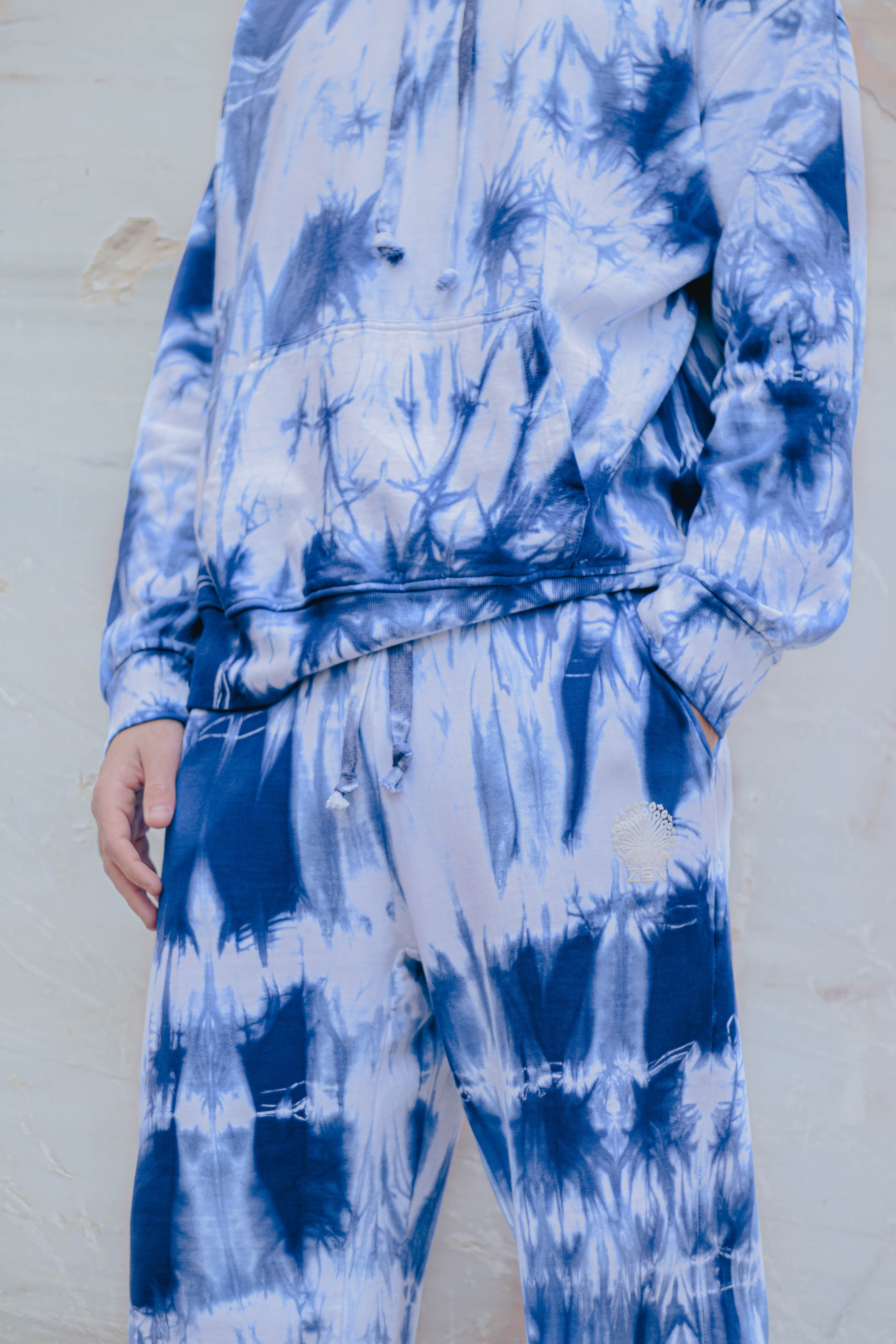 Tie-Dye Cotton Pants Indigo