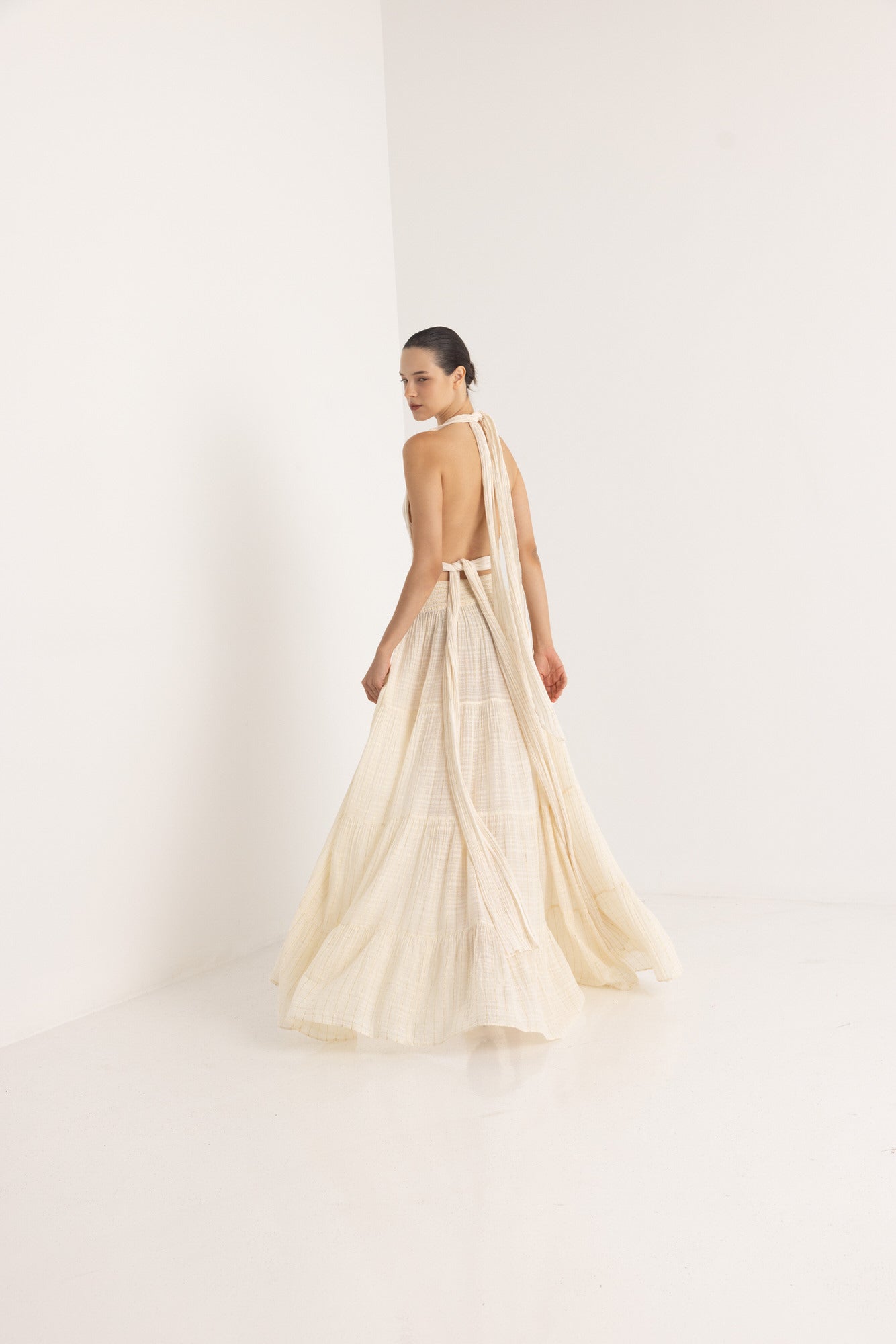 GABY MAXI LUREX SKIRT