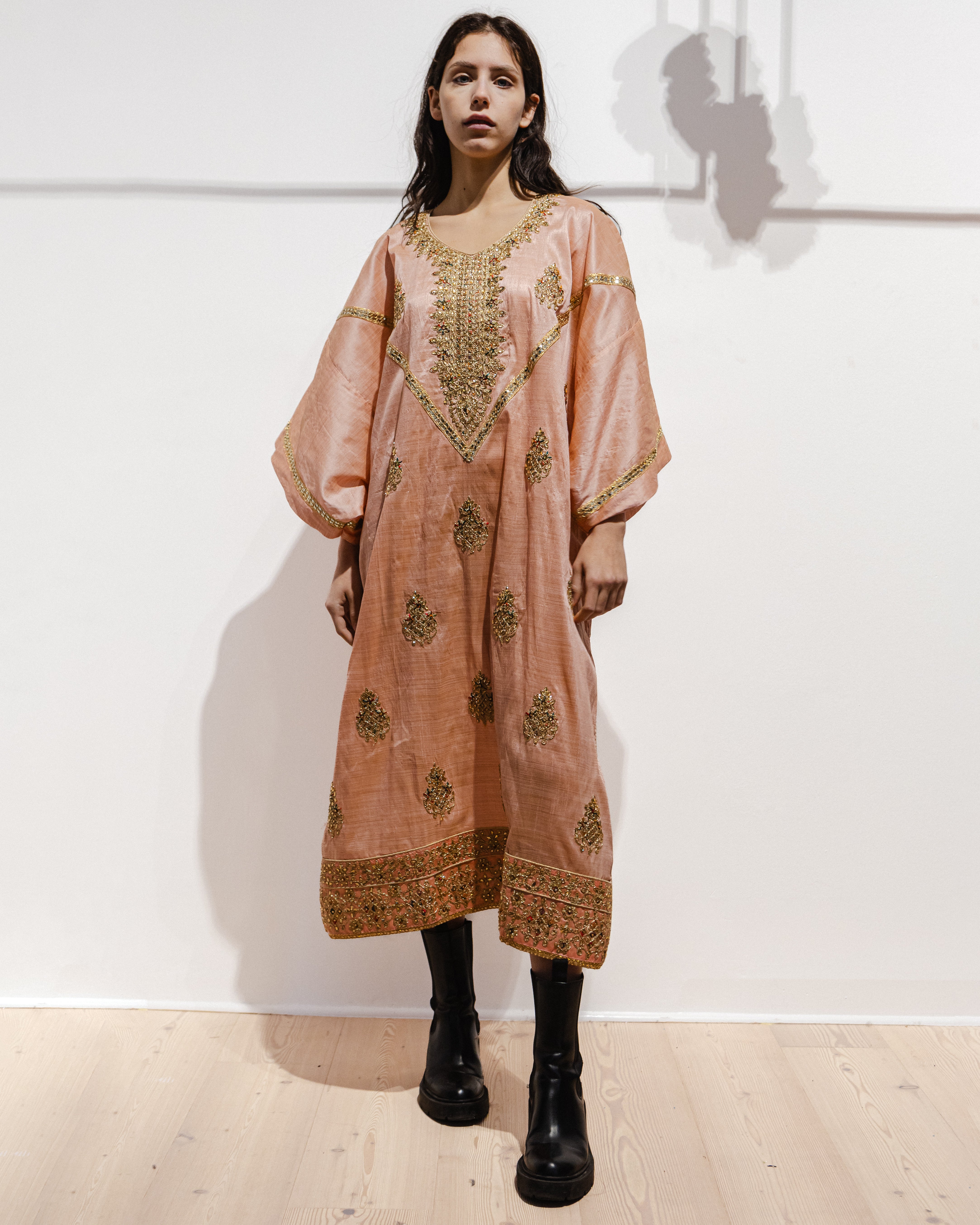 ASHER EMBROIDERED CAFTAN DRESS