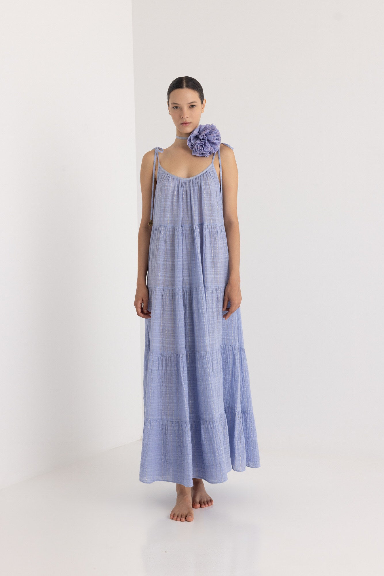 MIRABELLA MAXI LUREX DRESS