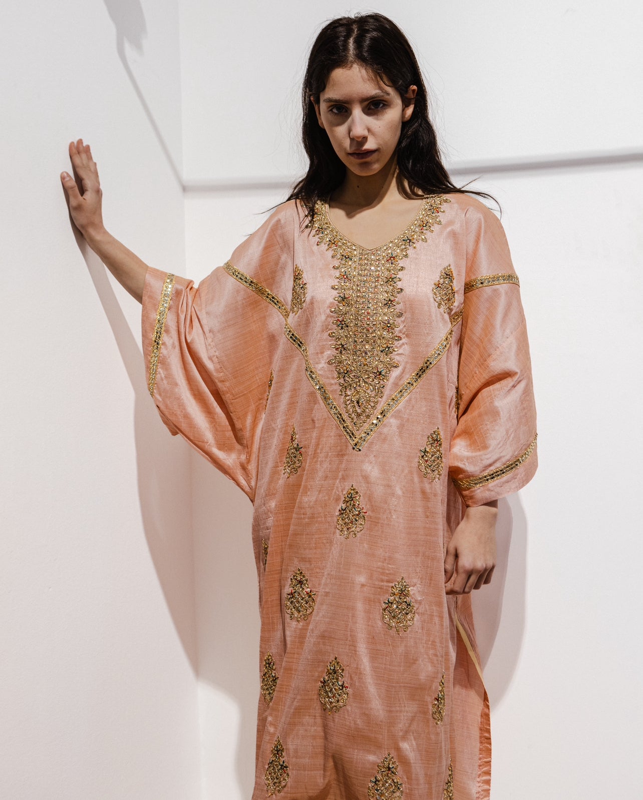 ASHER EMBROIDERED CAFTAN DRESS