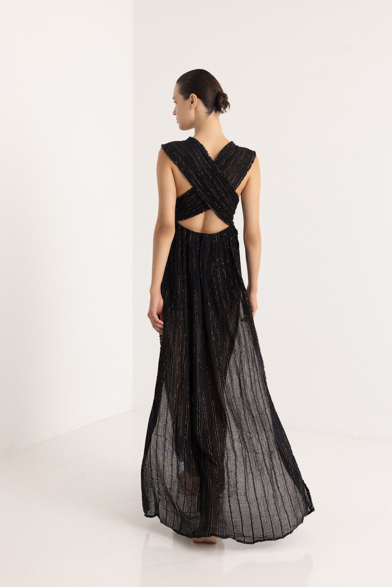 CECILIA MAXI LUREX DRESS