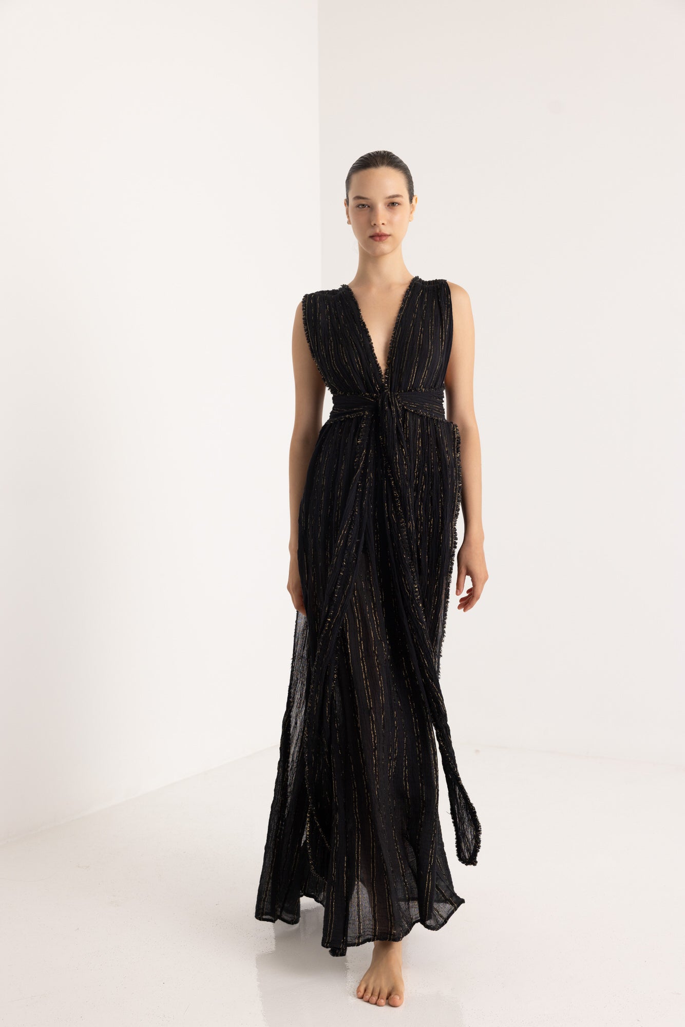 CECILIA MAXI LUREX DRESS
