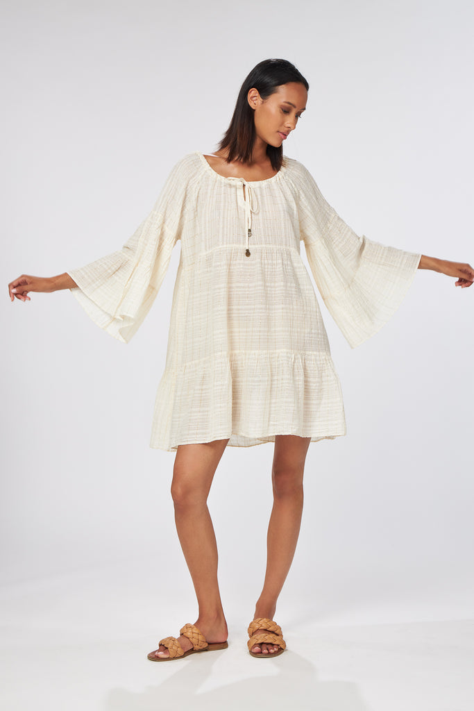 adelina mini dress ADELINA MINI DRESS Violet silver lurex