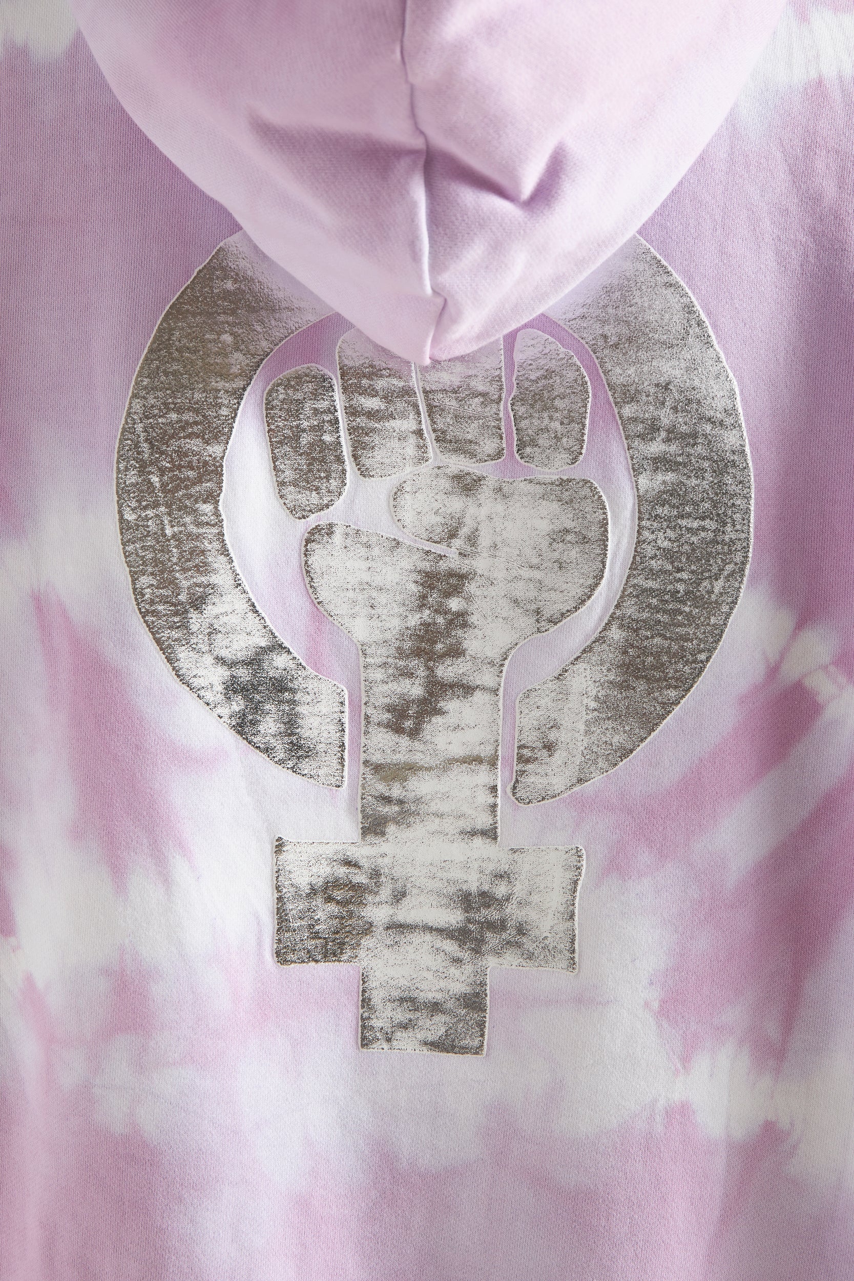 Women's Day Tie-Dye Cotton Hoodie Lilac