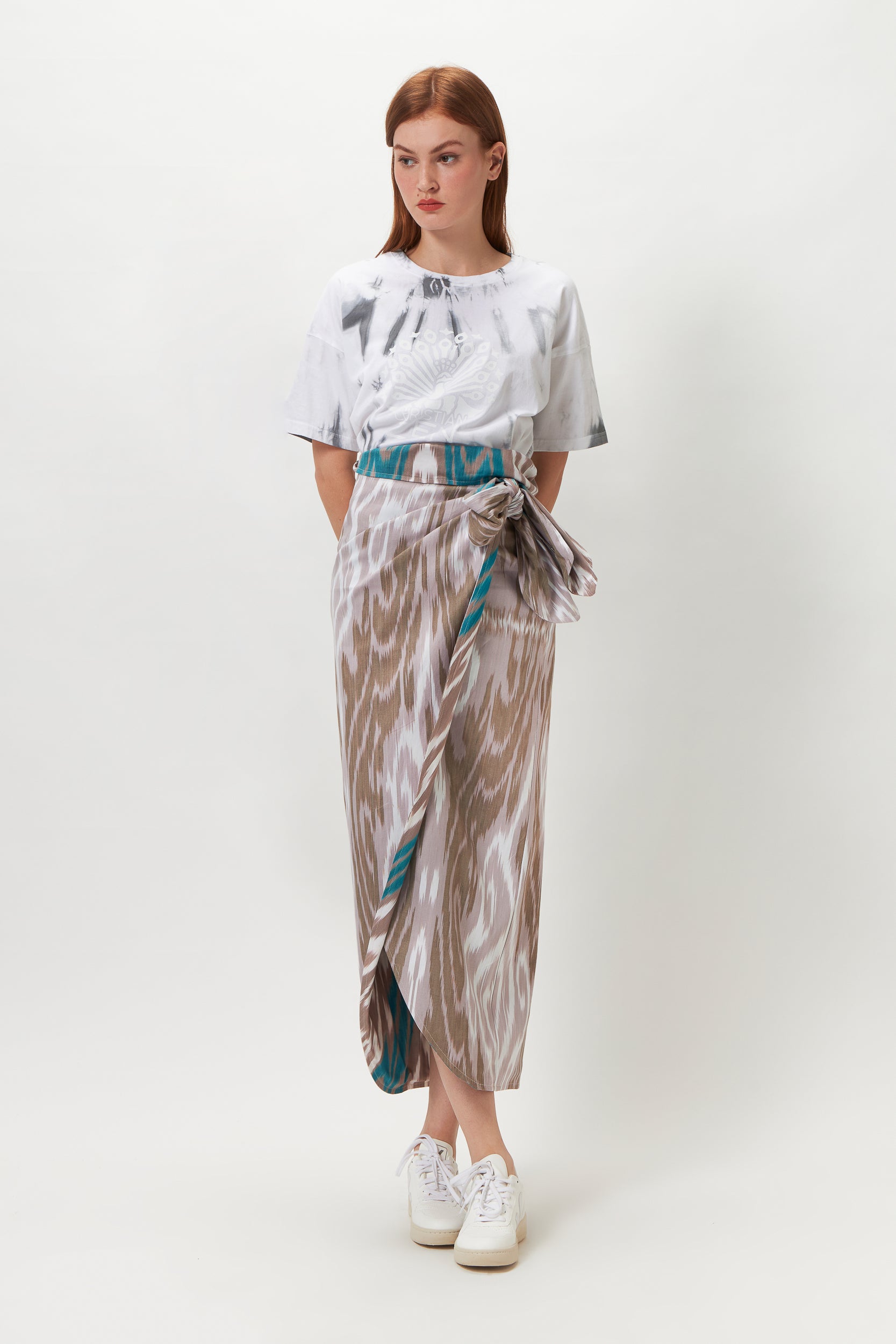 MARA ONE OF A KIND DOUBLE-FACED IKAT SKIRT